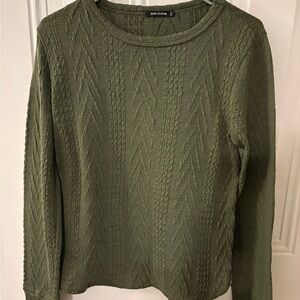 Pink Clover Olive Green Sweater